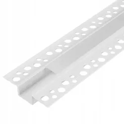 Profil LED PCV Do Płyt GK Gipsowych 12mm Wpuszczany Regips 2m klosz-5904703027904