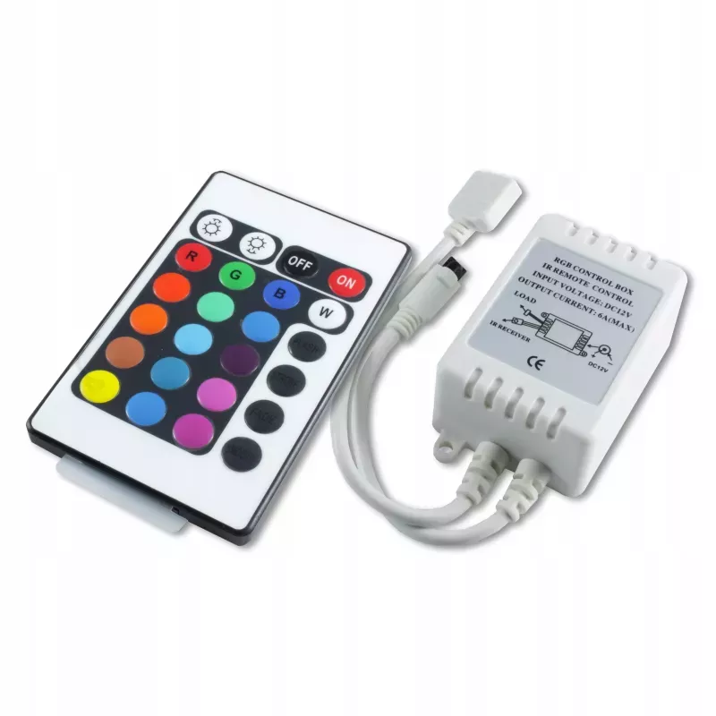 Sterownik Kontroler RGB PILOT do taśm LED IR 12V 6A na podczerwień-5903002031964