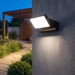 Kinkiet zewnętrzny lampa ogrodowa LED elewacyjna ścienna czarna 4000K-5904703029762