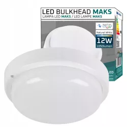 Lampa Sufitowa Plafon LED 12W czujnik ruchu ŚCIENNA do piwnicy czarna IP54-5903002033272