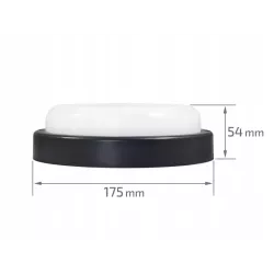 PLAFON NATYNKOWY OKRĄGŁY MAKS 12W CZARNY 4500K-5904703002307