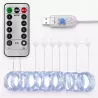 Kurtyna świetlna 300 LED BIAŁY ZIMNY Girlanda Lampki 6500K 3x3m USB +pilot-5904703002956
