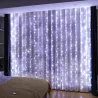 Kurtyna świetlna 300 LED BIAŁY ZIMNY Girlanda Lampki 6500K 3x3m USB +pilot-5904703002956