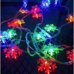 Lampki choinkowe LED 10 2m kolorowe gwiazdki na baterie - 5904703003021