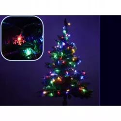 Lampki choinkowe LED 10 2m kolorowe gwiazdki na baterie - 5904703003021