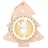 ZAWIESZKA NA CHOINKĘ BOMBKA LAMPA LED OZDOBA ŚWIĄTECZNA CHOINKA DREWNIANA-5904703003090
