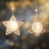 ZAWIESZKA NA CHOINKĘ BOMBKA LAMPA LED OZDOBA ŚWIĄTECZNA CHOINKA DREWNIANA-5904703003090