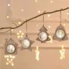 ZAWIESZKA NA CHOINKĘ BOMBKA LAMPA LED OZDOBA ŚWIĄTECZNA CHOINKA DREWNIANA-5904703003090