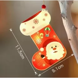 Bombka Zawieszka LED Skarpeta na Choinkę Ozdoba Świąteczna Choinkowa Lampki-5904703003236