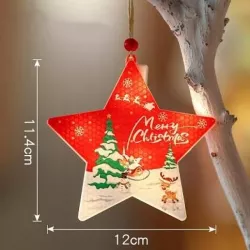 Bombka Zawieszka LED Gwiazda na Choinkę Ozdoba Świąteczna Choinkowa Lampki-5904703003212