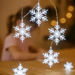 LAMPKI choinkowe świąteczne gwiazdki 10LED 2m ZIMNY BIAŁY ŚWIATEŁKA BATERIE-5904703003014