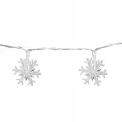 LAMPKI choinkowe świąteczne gwiazdki 10LED 2m ZIMNY BIAŁY ŚWIATEŁKA BATERIE-5904703003014