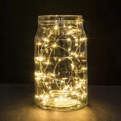 LAMPKI DRUCIKI 30 LED BATERIE BIAŁE CIEPŁE STROIK-5904703011088
