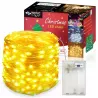 Łańcuch świąteczny 20 LED BIAŁY CIEPŁY Girlanda Lampki 2700K 2m 3xAA-5904703011057