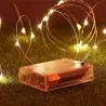 Łańcuch świąteczny 20 LED BIAŁY CIEPŁY Girlanda Lampki 2700K 2m 3xAA-5904703011057