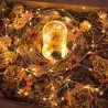 Łańcuch świąteczny 20 LED BIAŁY CIEPŁY Girlanda Lampki 2700K 2m 3xAA-5904703011057