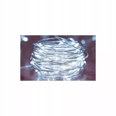GIRLANDA LED 10M 100 DIOD 6500K BIAŁE ZIMNE ŚWIATŁO-5904703011200