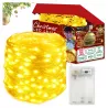 Łańcuch świąteczny 50 LED BIAŁY CIEPŁY Girlanda Lampki 2700K 5m 3xAA-5904703011118
