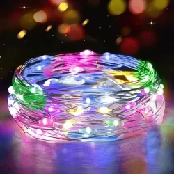 LAMPKI LED ŚWIĄTECZNE ŁAŃCUCH GIRLANDA CHOINKA USB 100led 10m RGB-5904703011187