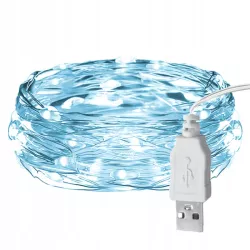 LAMPKI LED ŚWIĄTECZNE ŁAŃCUCH GIRLANDA CHOINKA USB 100led 10m RGB-5904703011187