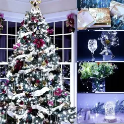 LAMPKI LED ŚWIĄTECZNE ŁAŃCUCH GIRLANDA CHOINKA USB 100led 10m RGB-5904703011187
