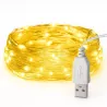 Łańcuch świąteczny 100 LED BIAŁY CIEPŁY Girlanda Lampki 2700K 10m USB-5904703011163