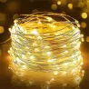Łańcuch świąteczny 100 LED BIAŁY CIEPŁY Girlanda Lampki 2700K 10m USB-5904703011163