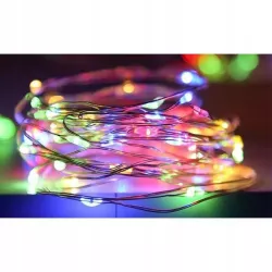 Lampki led świąteczne żyłka 2m kolorowe na baterię 3xLR44 3629-5904703011071