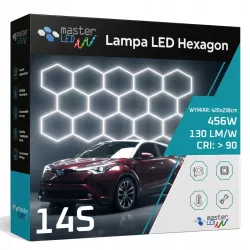 Lampa LED Hexagon Sufitowa Panel Oświetlenie Do Garaż Warsztat 420x238 cm-5904703024620