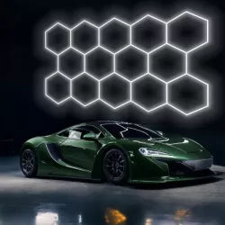 Lampa LED Hexagon Sufitowa Panel Oświetlenie Do Garaż Warsztat 420x238 cm-5904703024620