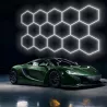 Lampa LED Hexagon Sufitowa Panel Oświetlenie Do Garaż Warsztat 420x238 cm-5904703024620
