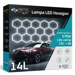 Lampa LED Hexagon XXL Sufitowa Panel Oświetlenie Do Garażu 523x301 cm-5904703024637