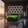 Lampa LED Hexagon XXL Sufitowa Panel Oświetlenie Do Garażu 523x301 cm-5904703024637