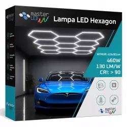 Lampa LED Hexagon Sufitowa Panel Oświetlenie Do Garaż Warsztat 419x301 cm-5904703024613