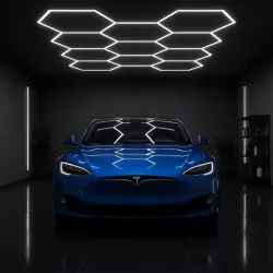 Lampa LED Hexagon Sufitowa Panel Oświetlenie Do Garaż Warsztat 419x301 cm-5904703024613