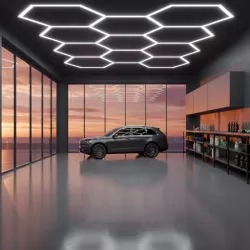 Lampa LED Hexagon Sufitowa Panel Oświetlenie Do Garaż Warsztat 419x301 cm-5904703024613