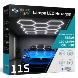 Lampa LED Hexagon Sufitowa Panel Oświetlenie Do Garaż Warsztat 336x238 cm-5904703024606