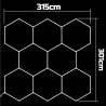 Lampa LED Hexagon XXL Sufitowa Panel Oświetlenie Do Garażu 315x301 cm-5904703024590