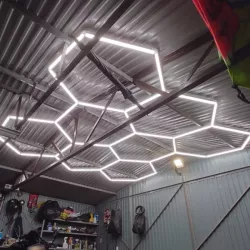 Lampa LED Hexagon XXL Sufitowa Panel Oświetlenie Do Garażu 315x301 cm-5904703024590