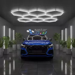 Lampa LED Hexagon Sufitowa Panel Oświetlenie Do Garaż Warsztat 252x238 cm-5904703024583