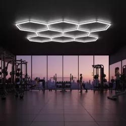 Lampa LED Hexagon Sufitowa Panel Oświetlenie Do Garaż Warsztat 252x238 cm-5904703024583