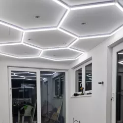 Lampa LED Hexagon Sufitowa Panel Oświetlenie Do Garaż Warsztat 252x238 cm-5904703024583