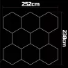 Lampa LED Hexagon Sufitowa Panel Oświetlenie Do Garaż Warsztat 252x238 cm-5904703024583