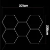 Lampa LED Hexagon XXL Sufitowa Panel Oświetlenie Do Garażu 301x206 cm-5904703024576