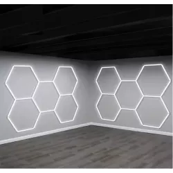 Lampa LED Hexagon Sufitowa Panel Oświetlenie Do Garaż Warsztat 168x238 cm-5904703024569