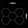 Lampa LED Hexagon Sufitowa Panel Oświetlenie Do Garaż Warsztat 168x238 cm-5904703024569
