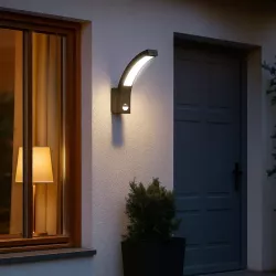 Kinkiet zewnętrzny LED 10W lampa ogrodowa CZUJNIK RUCHU elewacyjna ścienna-5908263385566