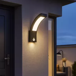 Kinkiet zewnętrzny LED 10W lampa ogrodowa CZUJNIK RUCHU elewacyjna ścienna-5908263385566