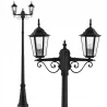 Słupek oświetleniowy 2x Victoria (podwójna) E27 237,5 cm czarny-5904703007227