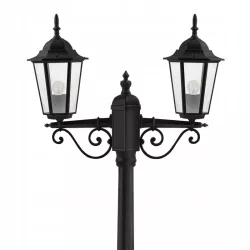 Słupek oświetleniowy 2x Victoria (podwójna) E27 237,5 cm czarny-5904703007227